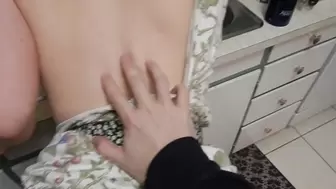 Fucking "step" Sister while on the Phone with Mom