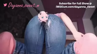 Creamy Squirt Dripping from MILF Jeans from Mechanical Schlong