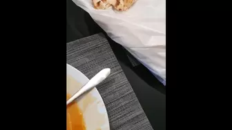 Step Mom Risky Oral Sex in Restaurant Blowing Jizz during a Family Dinner