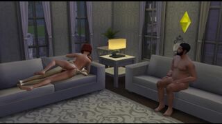 Invited a friend for family sex. Diluted family life. Sims four