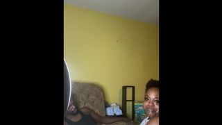 African BIG BEAUTIFUL WOMAN MILF Gags Chokes Pukes while Blowing Step Brothers BBC while Family’s Home
