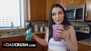 Dad Crush - Fitness Babe Motivates Her Lazy Stepdad To Live More Healthy With Her Juicy Twat