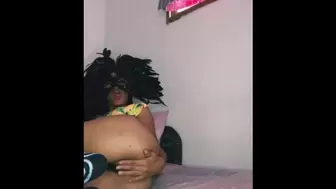Hispanic Youngster EuHola - Masturbating after Carnaval - Masked Babe