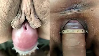 Slowly fucking my stepmom's hairy twat. Amateurs porn. She has a tight and wet butterfly vagina