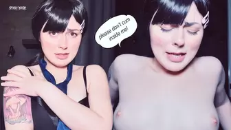 Shy whore doesn't mind to put 3 penises in her tight holes until they fulfill her twat with sperm - DP Anal Double BLOWJOB
