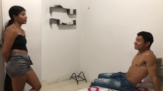 Lady stepsister asks me to do her a favor and fuck her hard, she is very excited